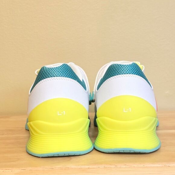TYR L-1 Lifter Weightlifting Shoes White Turquoise Men's Size 10 Women's 11.5 - Picture 5 of 7